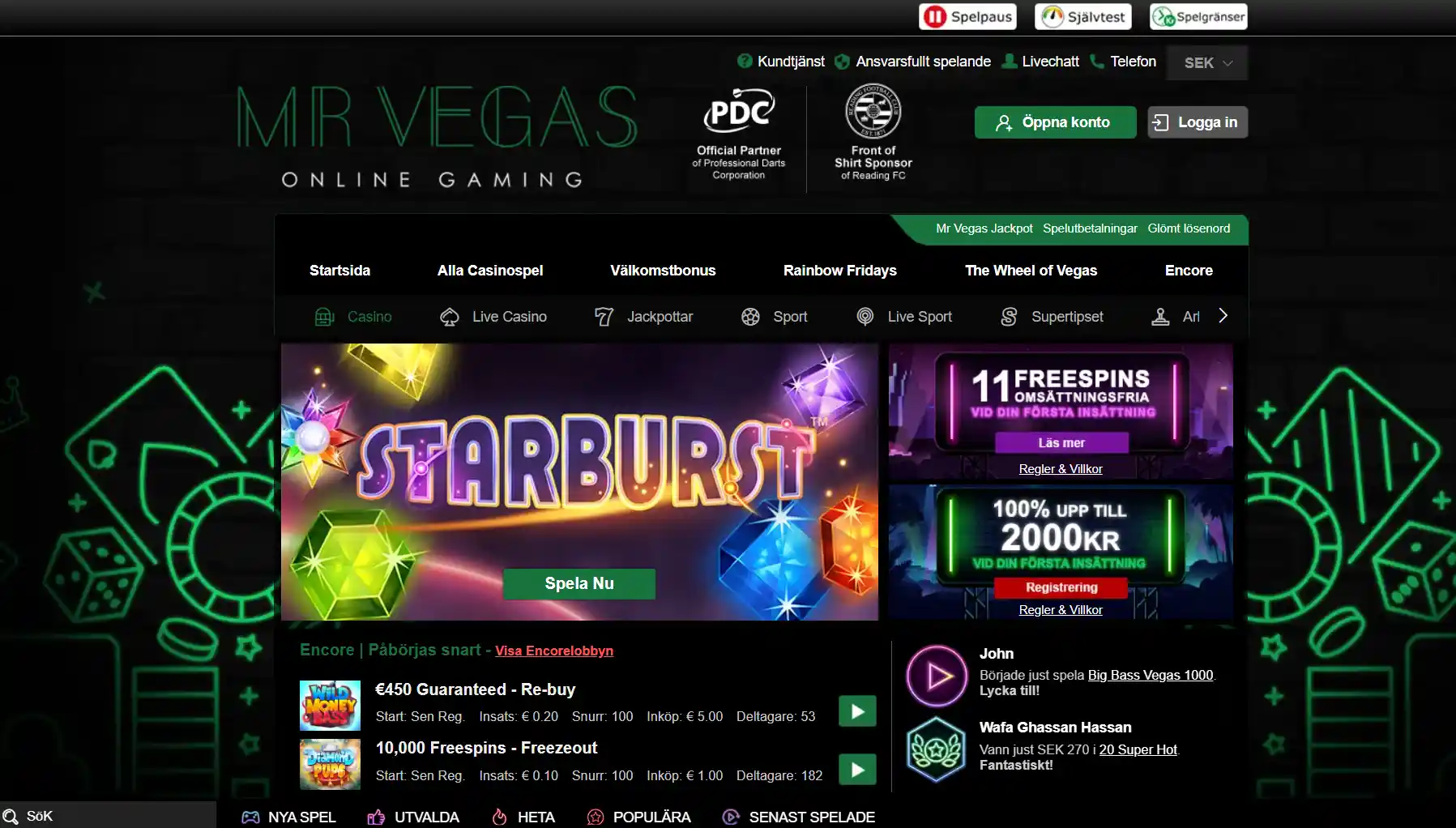 Den danske Mr Vegas hjemmeside